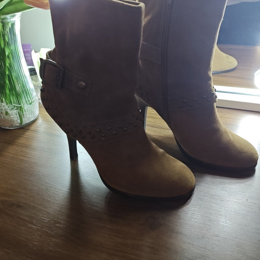 Brown Suede Ankle Boots